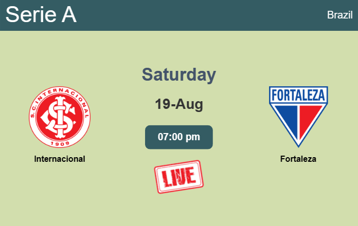 How to watch Internacional vs. Fortaleza on live stream and at what time