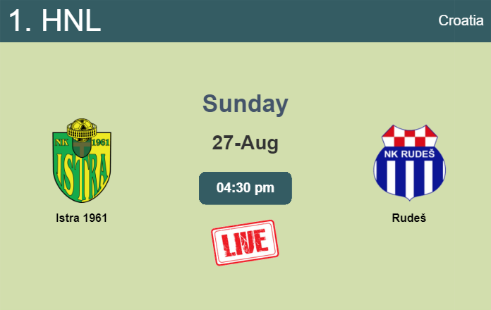 How to watch Istra 1961 vs. Rudeš on live stream and at what time