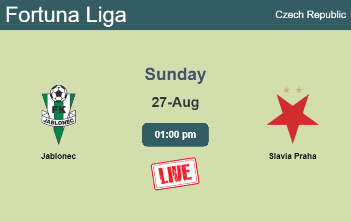 How to watch Jablonec vs. Slavia Praha on live stream and at what time