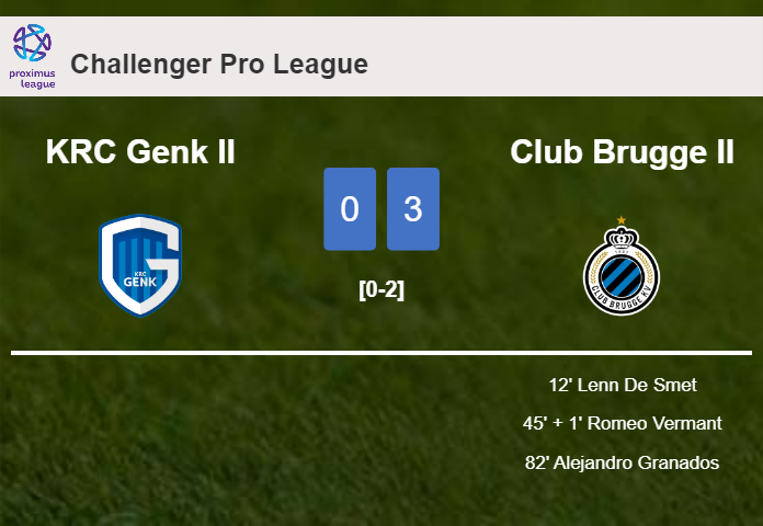 Club Brugge II beats KRC Genk II 3-0