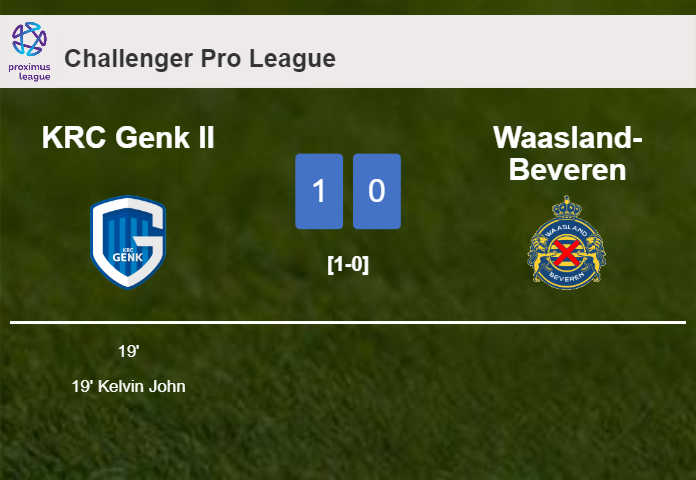 KRC Genk II defeats Waasland-Beveren 1-0 with a goal scored by K. John