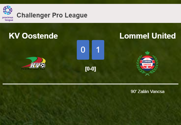 Lommel United defeats KV Oostende 1-0 with a late goal scored by Z. Vancsa