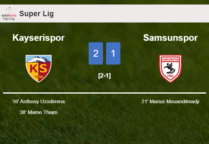 Kayserispor tops Samsunspor 2-1