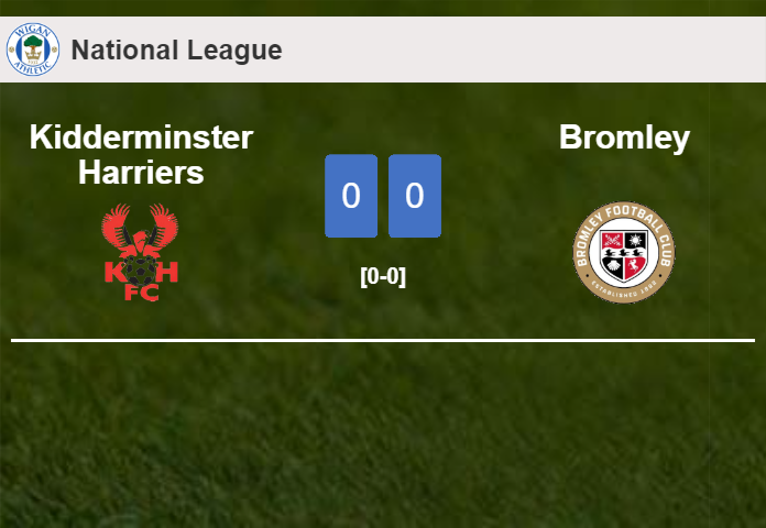 Kidderminster Harriers draws 0-0 with Bromley on Saturday