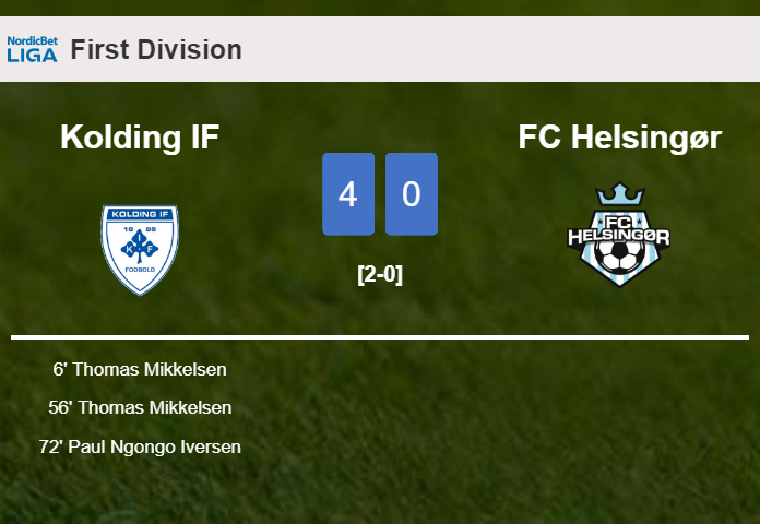 Kolding IF wipes out FC Helsingør 4-0 with a superb performance