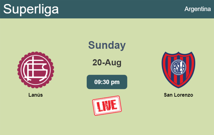 How to watch Lanús vs. San Lorenzo on live stream and at what time