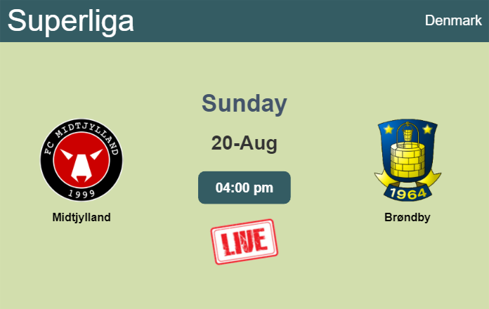 How to watch Midtjylland vs. Brøndby on live stream and at what time