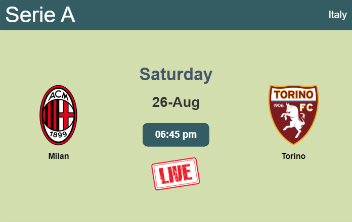 How to watch Milan vs. Torino on live stream and at what time