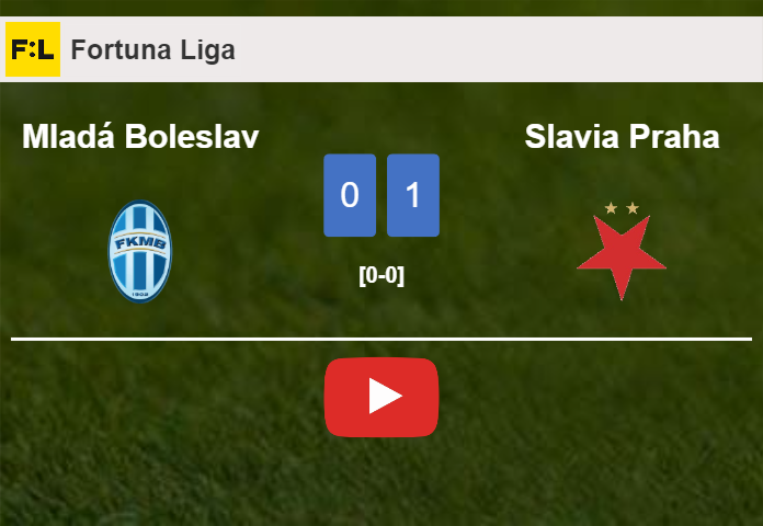 Slavia Praha defeats Mladá Boleslav 1-0 with a goal scored by . HIGHLIGHTS