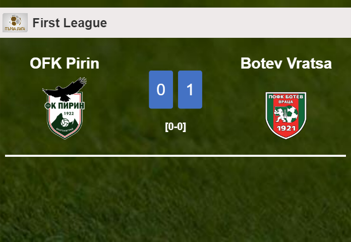 Botev Vratsa beats OFK Pirin 1-0 with a goal scored by 