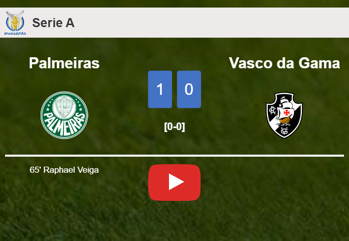 Palmeiras beats Vasco da Gama 1-0 with a goal scored by R. Veiga. HIGHLIGHTS