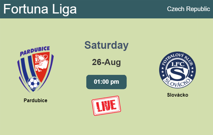 How to watch Pardubice vs. Slovácko on live stream and at what time