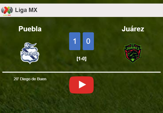 Puebla defeats Juárez 1-0 with a goal scored by D. de. HIGHLIGHTS