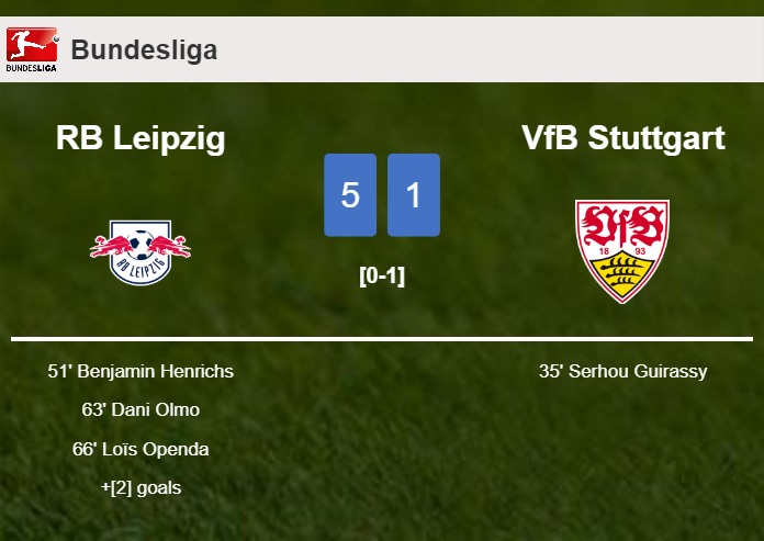 RB Leipzig annihilates VfB Stuttgart 5-1 