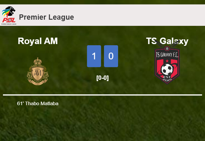 Royal AM conquers TS Galaxy 1-0 with a goal scored by T. Matlaba