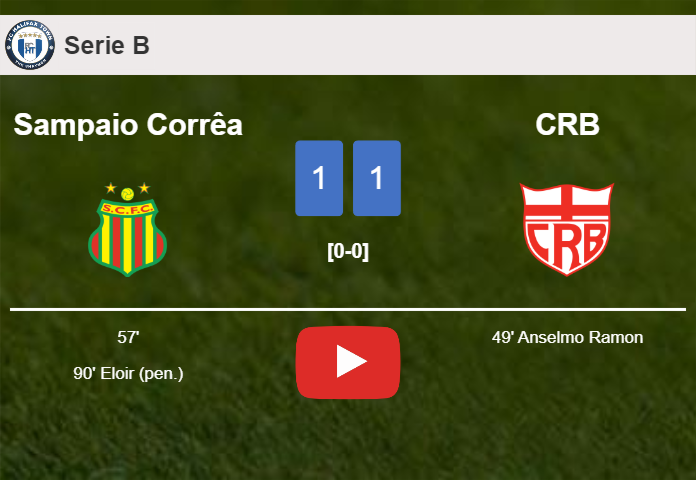 Sampaio Corrêa snatches a draw against CRB. HIGHLIGHTS