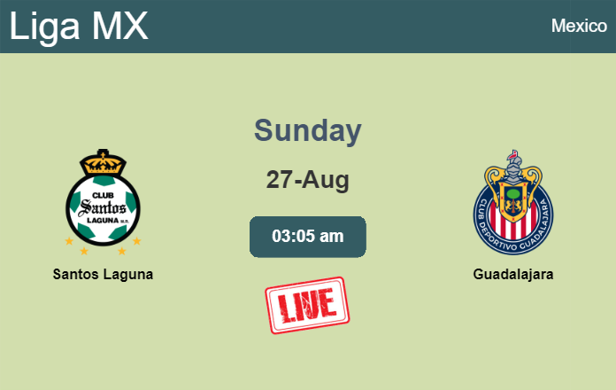 How to watch Santos Laguna vs. Guadalajara on live stream and at what time