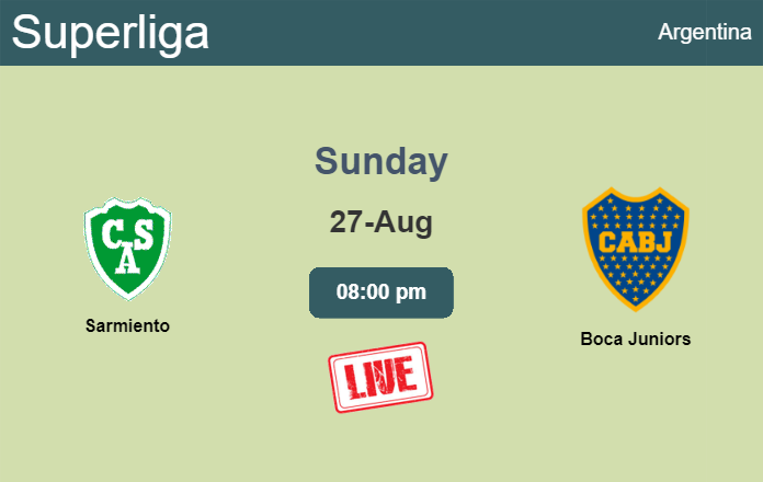 How to watch Sarmiento vs. Boca Juniors on live stream and at what time