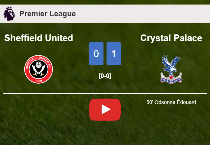 Crystal Palace beats Sheffield United 1-0 with a goal scored by O. Édouard. HIGHLIGHTS