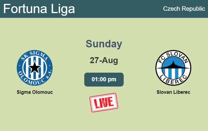 How to watch Sigma Olomouc vs. Slovan Liberec on live stream and at what time