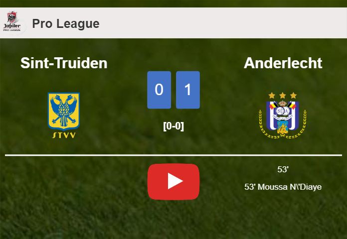 Anderlecht prevails over Sint-Truiden 1-0 with a goal scored by M. N'Diaye. HIGHLIGHTS