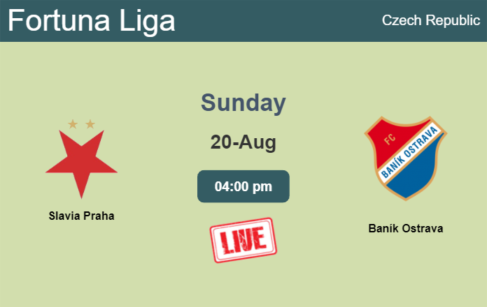 How to watch Slavia Praha vs. Baník Ostrava on live stream and at what time