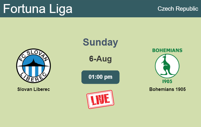 How to watch Slovan Liberec vs. Bohemians 1905 on live stream and at what time