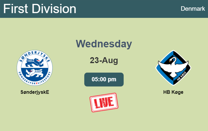 How to watch SønderjyskE vs. HB Køge on live stream and at what time