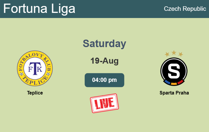 How to watch Teplice vs. Sparta Praha on live stream and at what time