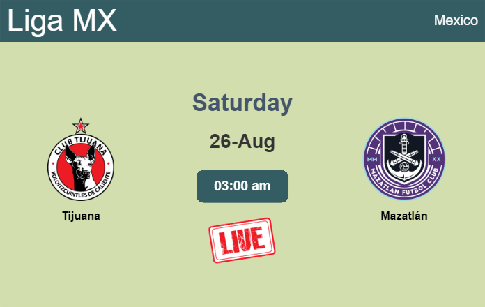 How to watch Tijuana vs. Mazatlán on live stream and at what time