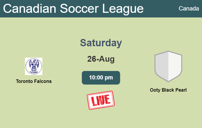 How to watch Toronto Falcons vs. Ooty Black Pearl on live stream and at what time