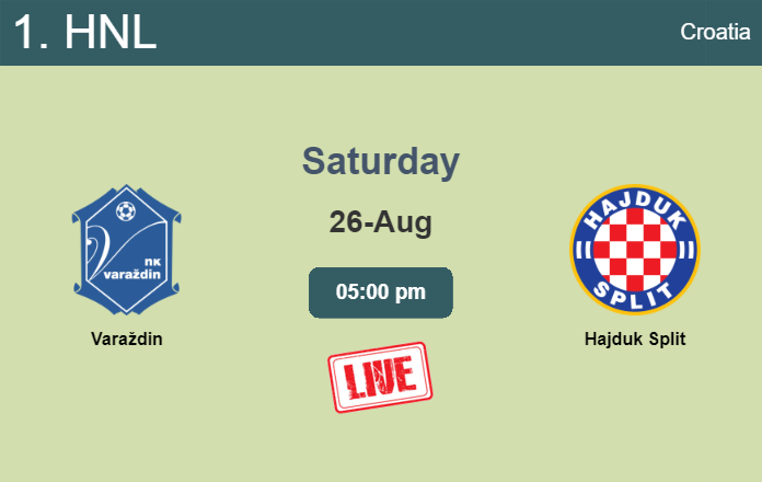 How to watch Varaždin vs. Hajduk Split on live stream and at what time