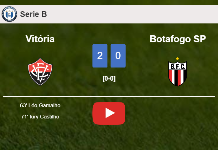 Vitória surprises Botafogo SP with a 2-0 win. HIGHLIGHTS
