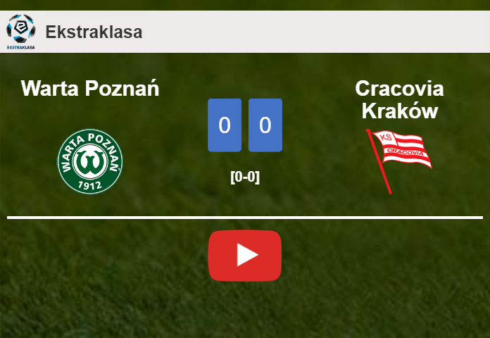 Warta Poznań draws 0-0 with Cracovia Kraków on Saturday. HIGHLIGHTS