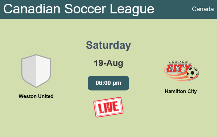 How to watch Weston United vs. Hamilton City on live stream and at what time
