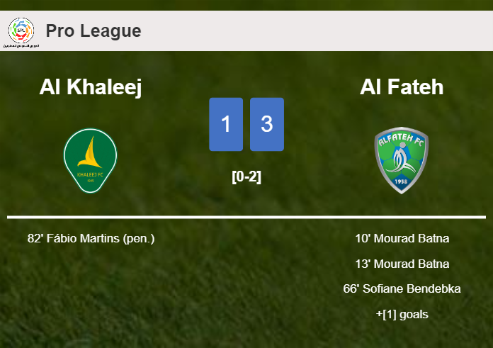 Al Fateh overcomes Al Khaleej 3-1