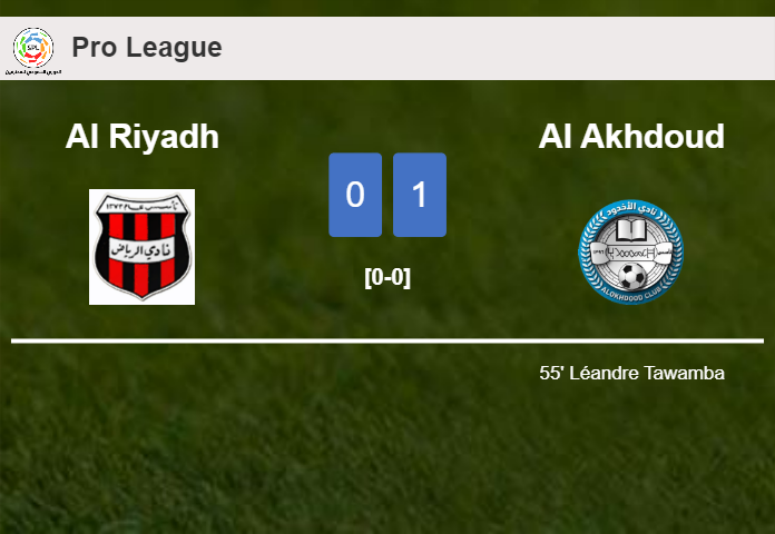 Al Akhdoud beats Al Riyadh 1-0 with a goal scored by L. Tawamba
