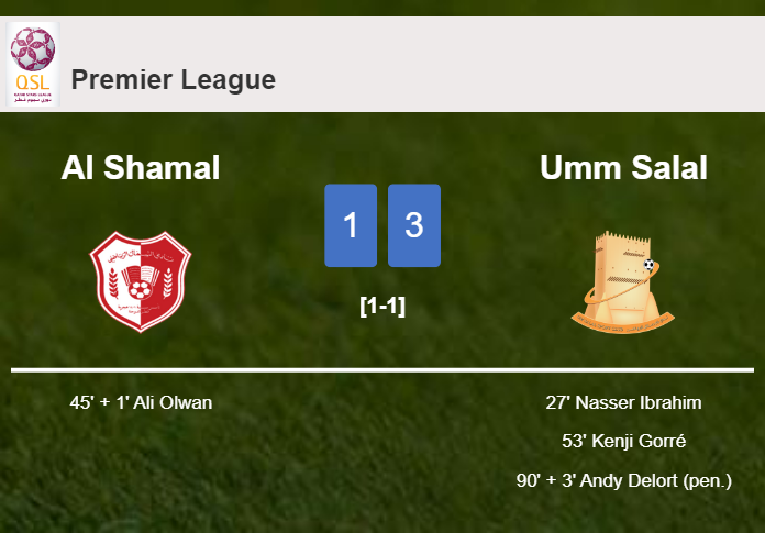 Umm Salal prevails over Al Shamal 3-1