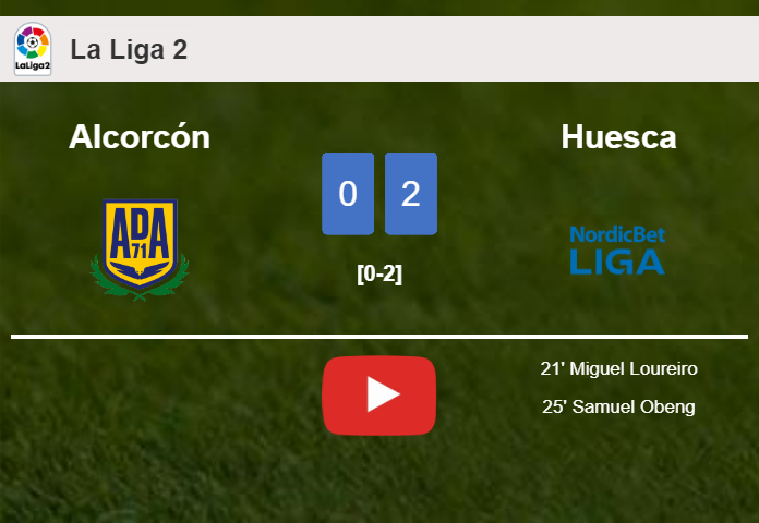 Huesca tops Alcorcón 2-0 on Saturday. HIGHLIGHTS