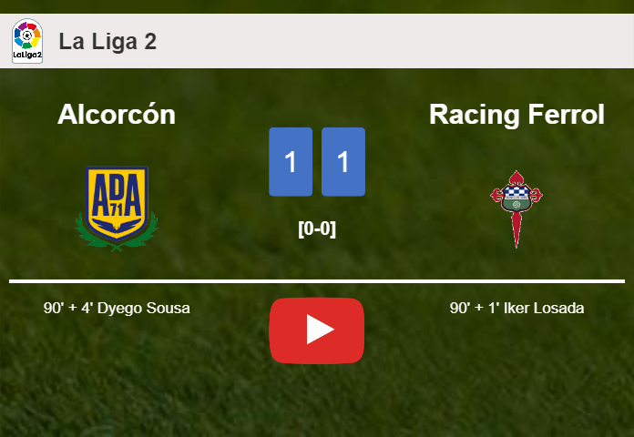 Alcorcón steals a draw against Racing Ferrol. HIGHLIGHTS