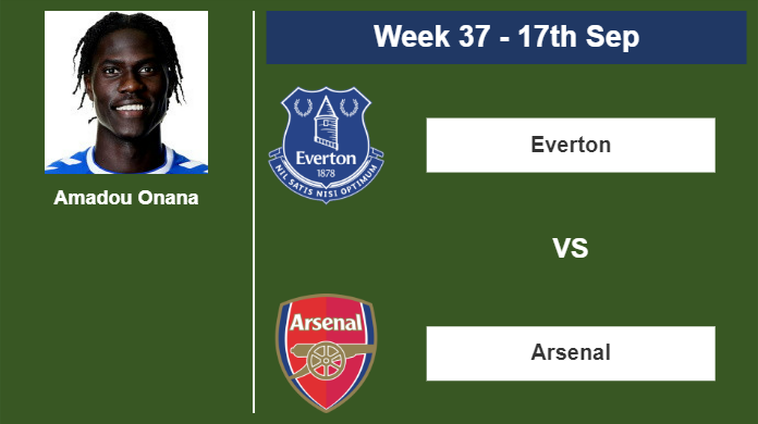 FANTASY PREMIER LEAGUE. Amadou Onana stats before the encounter against Arsenal on Sunday 17th of September for the 37th week.