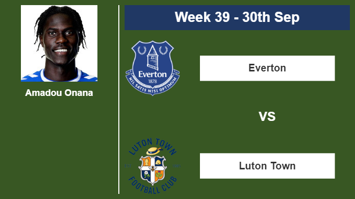 FANTASY PREMIER LEAGUE. Amadou Onana statistics before encounter vs Luton Town on Saturday 30th of September for the 39th week.