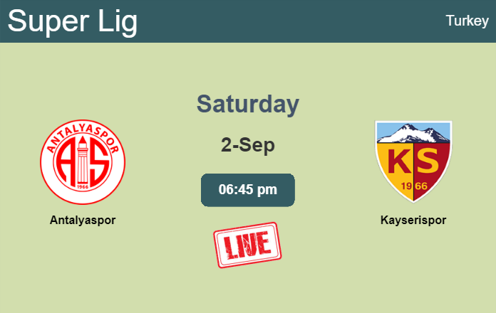 How to watch Antalyaspor vs. Kayserispor on live stream and at what time