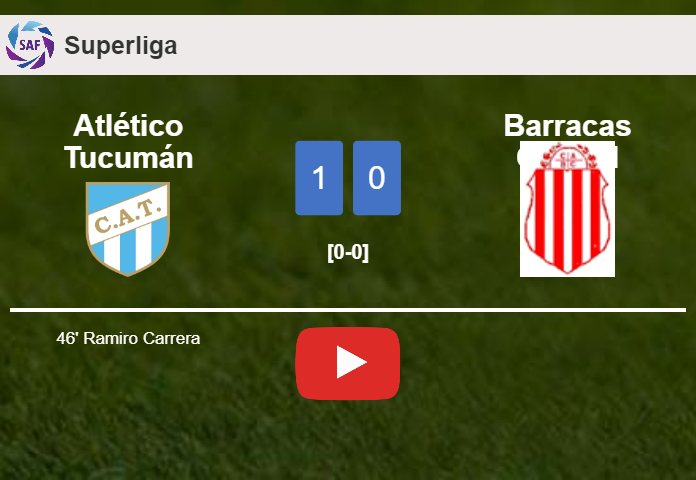 Atlético Tucumán defeats Barracas Central 1-0 with a goal scored by R. Carrera. HIGHLIGHTS
