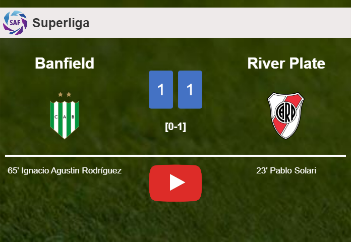 Banfield and River Plate draw 1-1 on Sunday. HIGHLIGHTS