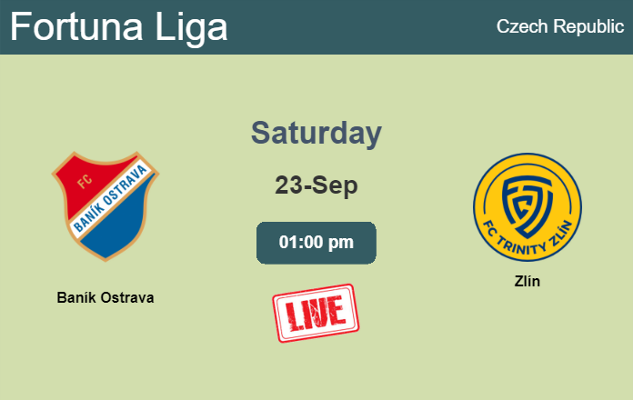How to watch Baník Ostrava vs. Zlín on live stream and at what time