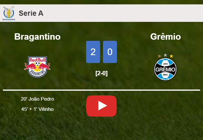 Bragantino tops Grêmio 2-0 on Thursday. HIGHLIGHTS