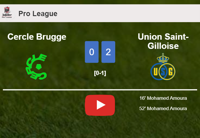 M. Amoura scores 2 goals to give a 2-0 win to Union Saint-Gilloise over Cercle Brugge. HIGHLIGHTS