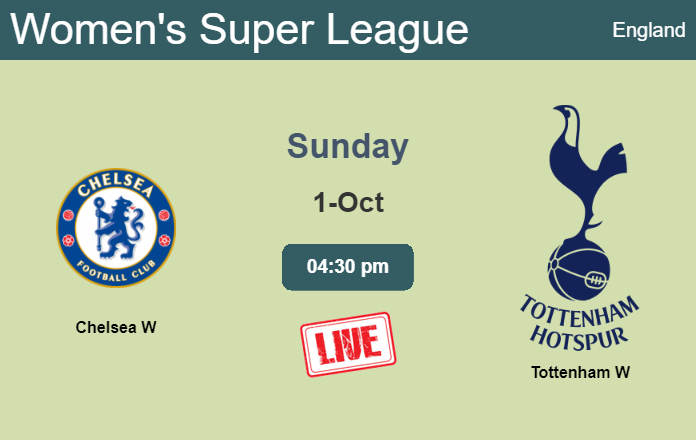 How to watch Chelsea W vs. Tottenham W on live stream and at what time