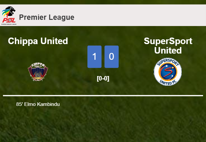 Chippa United tops SuperSport United 1-0 with a late goal scored by E. Kambindu